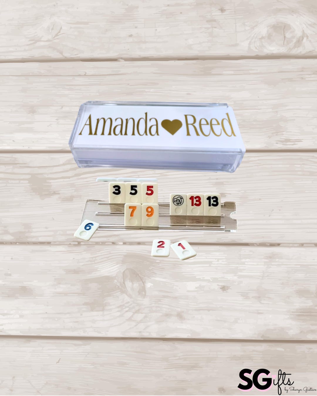Custom Rummikub Set | Personalized Acrylic Game - White - Etsy