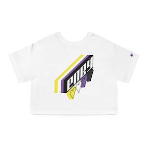ENBY original design Cropped T-Shirt - non-binary pride wear