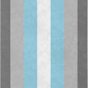 Könnte beinhalten: Ein gestreifter Stoff mit abwechselnden Bändern in Grau, Hellblau, Weiß und Dunkelgrau.