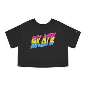 SKATE pansexual pride Cropped T-Shirt