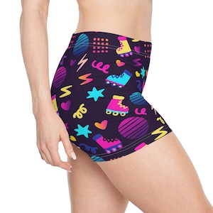Retro Roller Skate Short Shorts or hot pants - 1980s graphic