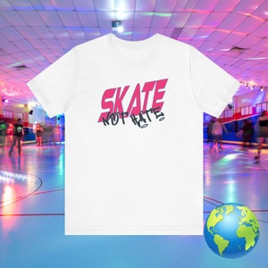 SKATE Not Hate T-shirt - original design. Stand against discrimination