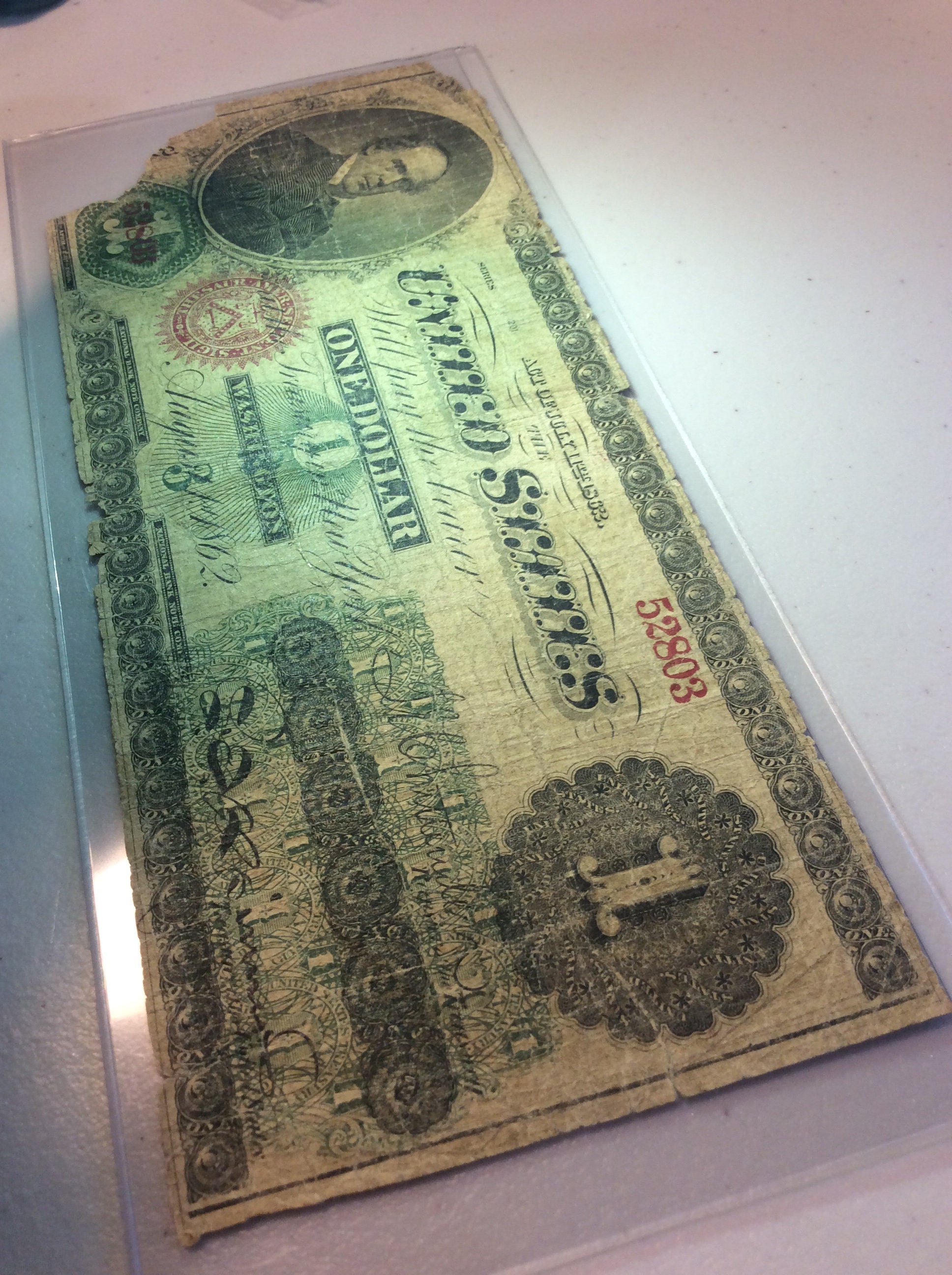 Rare 1862 1 Dollar Legal Tender Dollar Note- First United States 1 Dollar Note Ever Issued