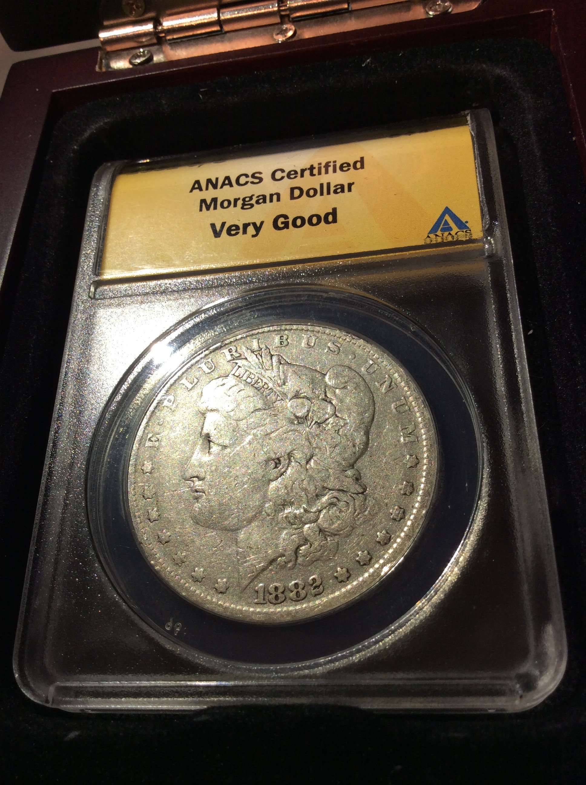 Rare Mints Rare Error 1882 O/S 0 Over S Mint Mark Morgan Silver Dollar Anacs ...