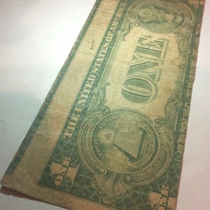 TWO Back Side Images Printed On The Same 1935 Bill Error- Major Misalignment Off Center BEP Error Note