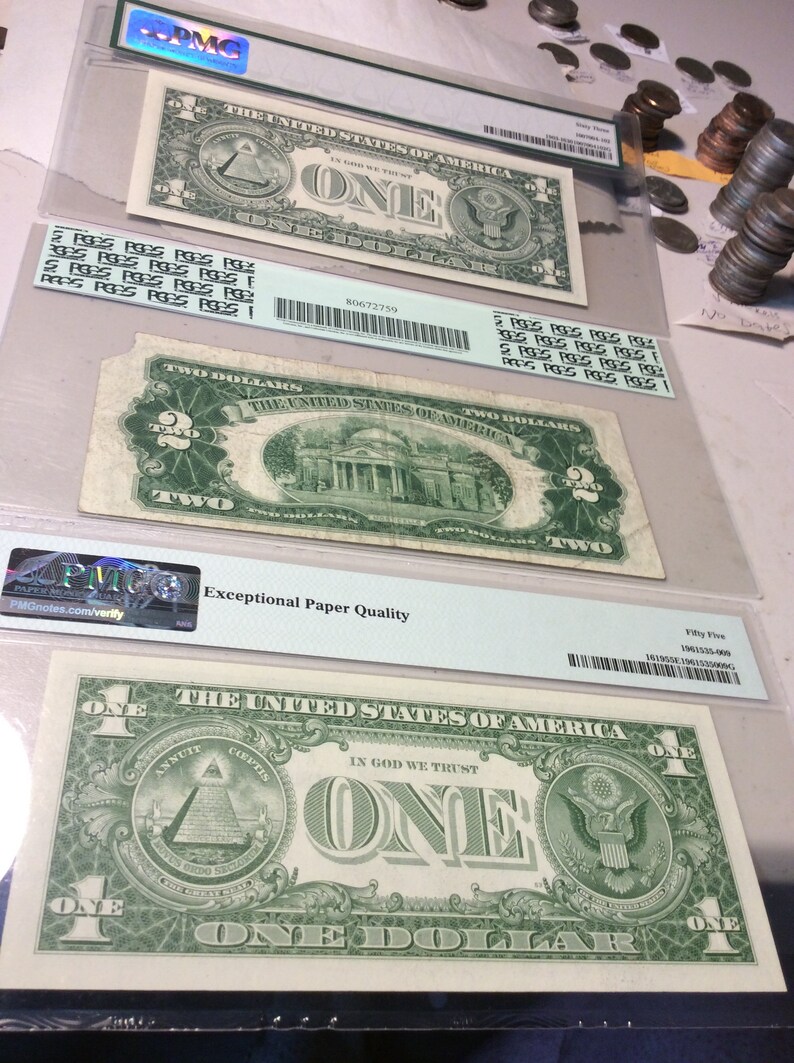 Currency Note Collection File Graded US Currency Notes Collection – 1957 Silver Certificate EPQ, 1953 ...