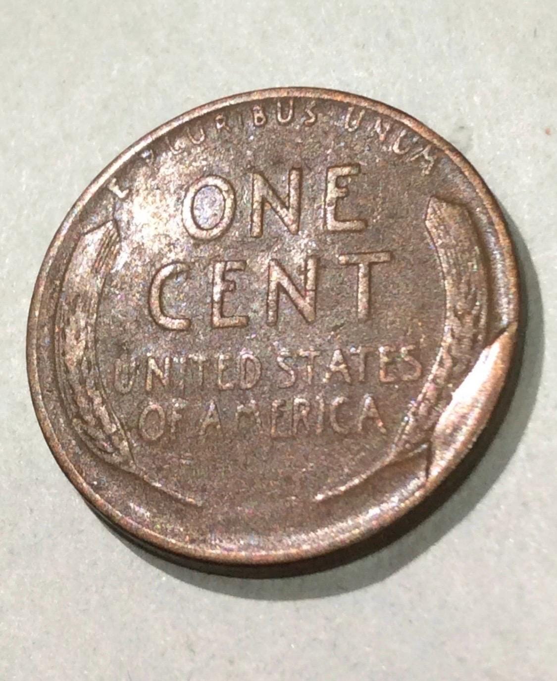 Huge Die Cud Error 1941 S Wheat Penny- Incredible Major Mint Error Coin ...
