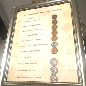 Rare 1901 to 1957 The Complete United States Pennies & Nickels Type Collection- Amazing High Grade Collection Of Many Different Old US Coins