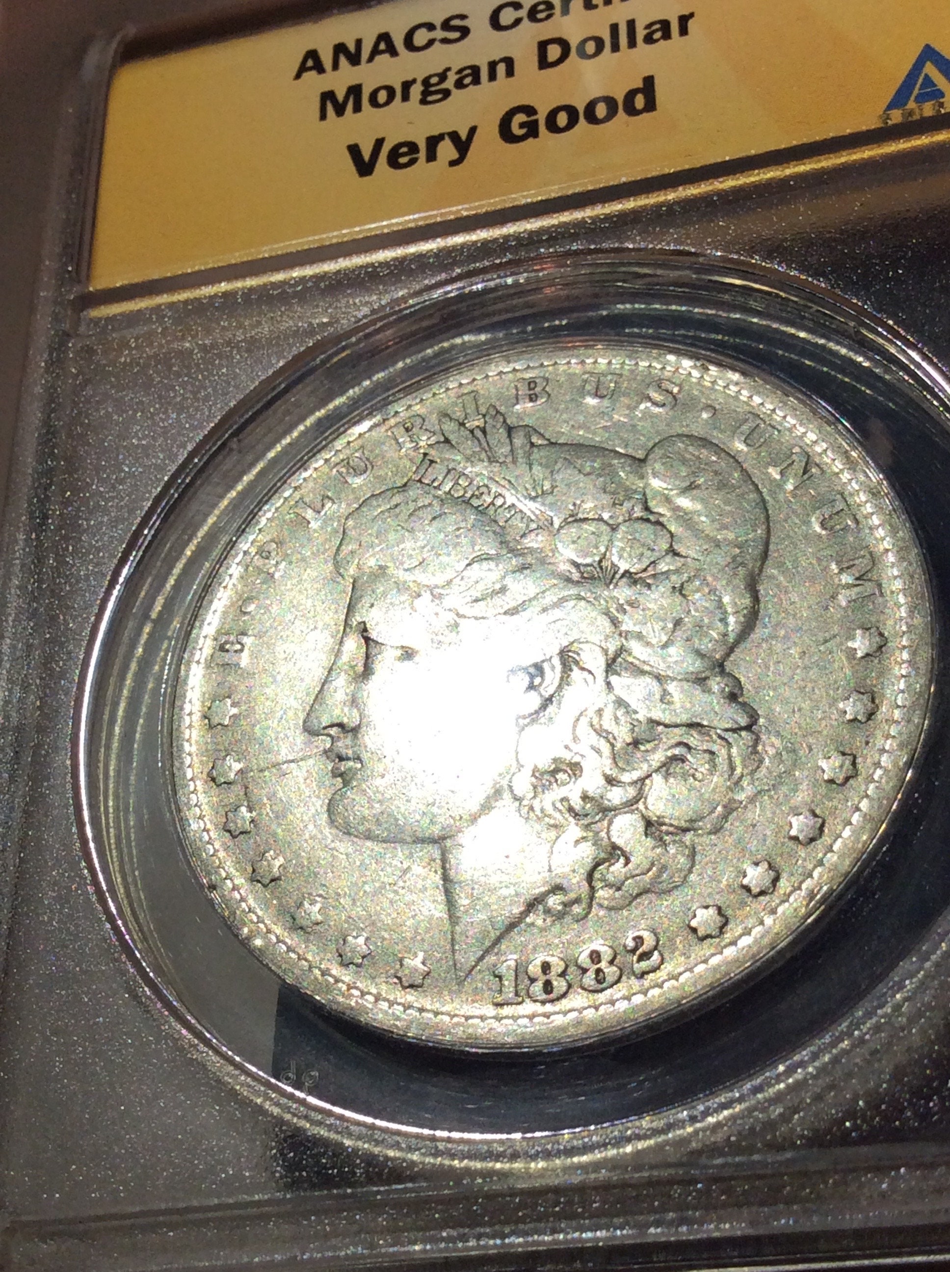 Rare Mints Rare Error 1882 O/S 0 Over S Mint Mark Morgan Silver Dollar Anacs ...