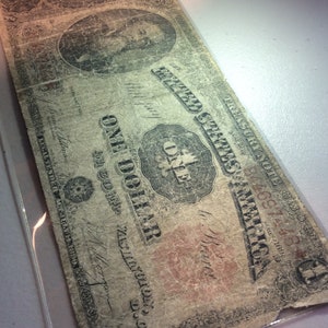 Rare Star Note 1891 One Dollar In Gold Coin Treasury Note- Extremely Tough Note