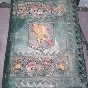 Rare Antique Lion Cover with 1885 The History Of France Book- Beautifully illustrated & Includes Drawing of Napoleon