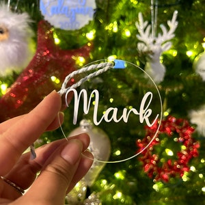 Custom Acrylic Clear Disc Ornaments