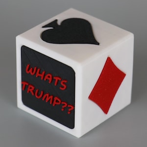 Cubo de triunfo de Euchre, marcador de palo de triunfo, dado de triunfo, regalo único para jugadores de cartas, bloque de palo de cartas para pinochle y bridge contractual