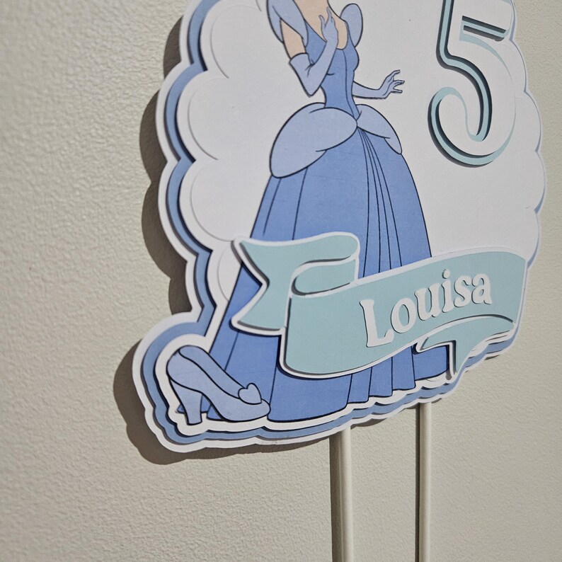 Cinderella Cake Topper Disney Princess Birthday 3D Cake Topper - Etsy ...