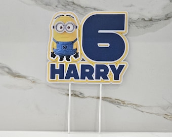 Minions Birthday Cake Topper 3D Decoration Fun Minions Party Decor