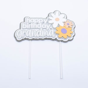 Flower Cake Topper Flower Birthday Flower Topper 3D Cake Topper