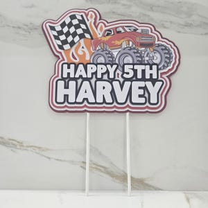 Monster Trucks Cake Topper Monster Trucks Birthday Monster Trucks Topper 3D Cake Topper