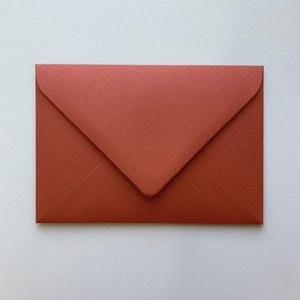 ENVELOPES // RUST // Invitations. Announcements.Wedding.SavetheDates. C6 C5 130x190 5x7 DL. Blank Envelopes. Various Colours. Diy Bride