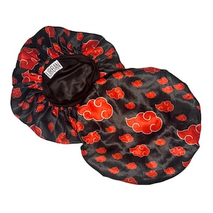 Premium Satin Hair Bonnet for Men Women Curly Hair, Dreadlock Loc Cap Silk Double Layer Sleeping & Shower Wrap Anime Soft Band