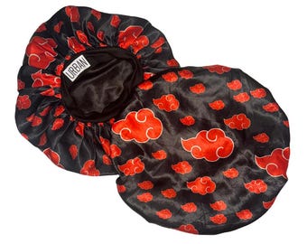 Premium Satin Hair Bonnet for Men Women Curly Hair, Dreadlock Loc Cap Silk Double Layer Sleeping & Shower Wrap Anime Soft Band