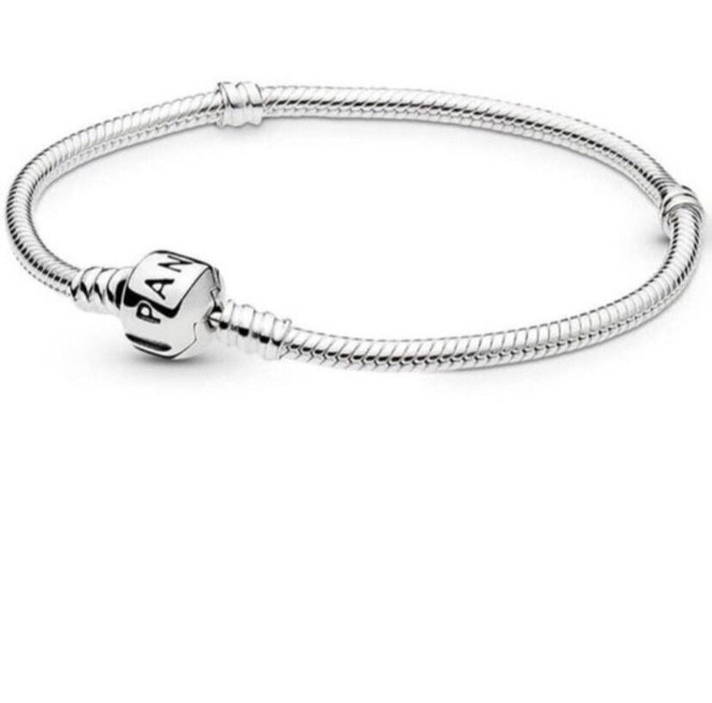 Pandora Snake Bracelet 21cm S925 Ale With Two Pandora Charms Etsy UK