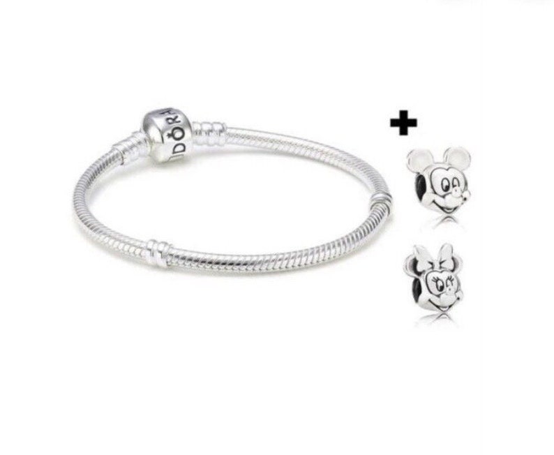 Pandora Snake Bracelet 21cm S925 Ale With Two Pandora Charms Etsy UK