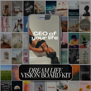 Ultimate Dream Life Vision Board Kit: Digital Download for Goal Setting & Manifestation