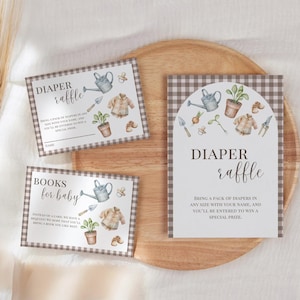 Grown with Love Market Shower | Luierloterij | Boeken voor babybundel | Lokaal gekweekte baby | Boeken voor babykaart | Bewerkbare sjabloon | C003