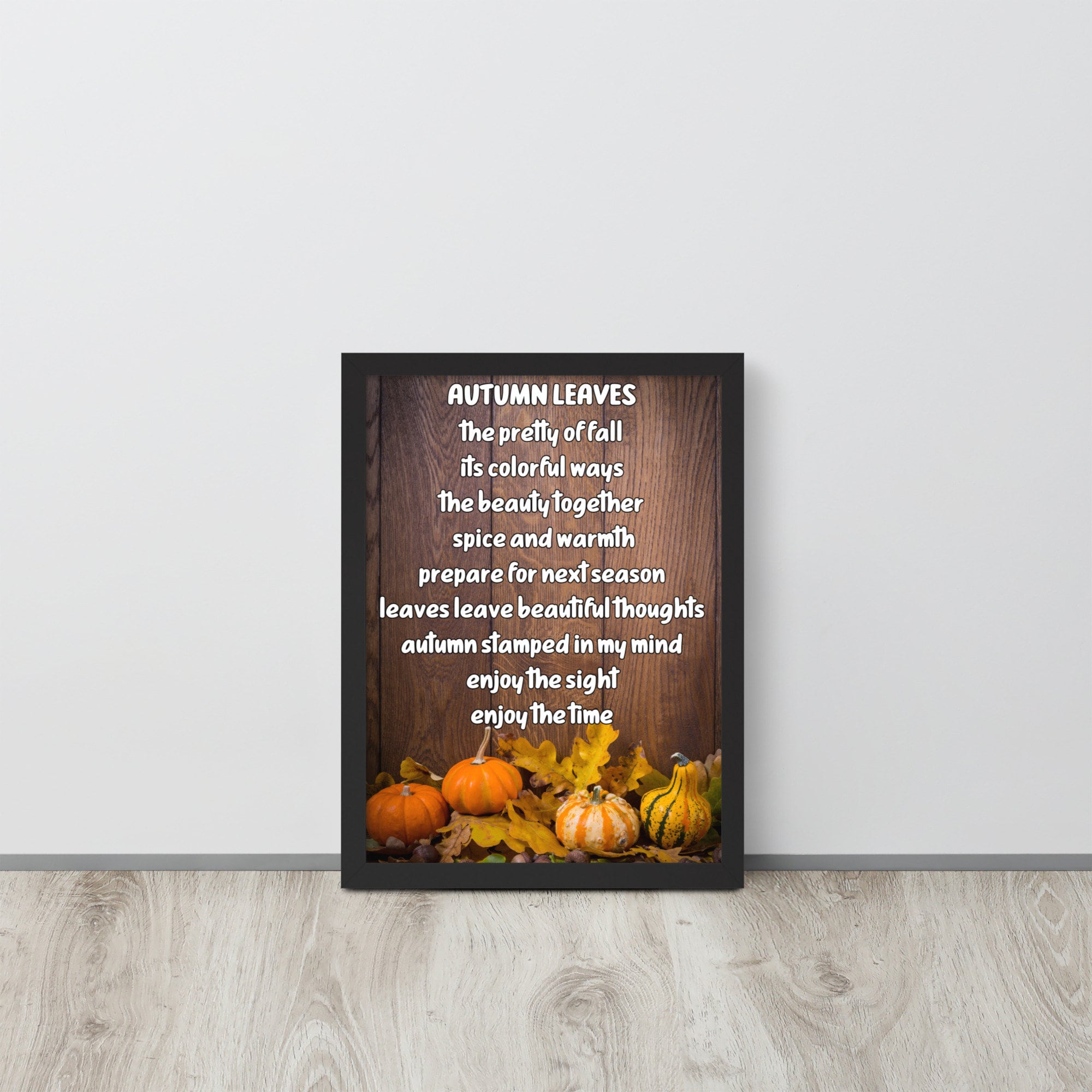 12”x16” Framed Poster, Autumn Leaves Poem - Etsy