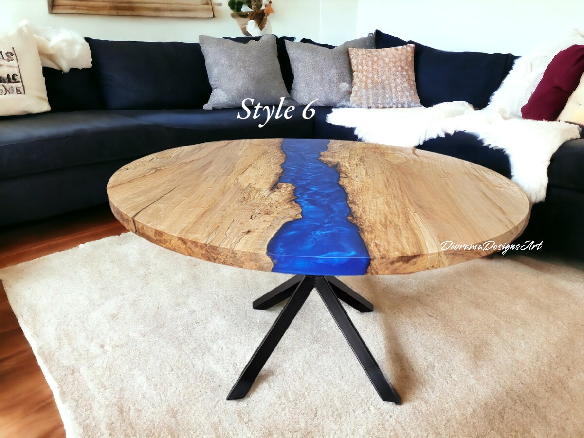 Custom Epoxy Wood Table Walnut Coffee Table Epoxy Dinning Table Live