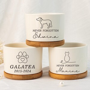 Personalisierter Erinnerungs-Blumentopf, Mini-Blumentopf für Haustier-Denkmal, Verlustgeschenk für Hundemama-Katzenmutter, Beileidsgeschenk