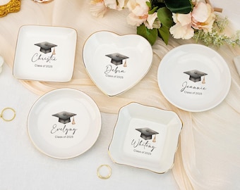 Personalized Graduation Gift, Custom Jewelry Dish, Class of 2026 College Graduation Gift for Her, Masters Degree, PHD Graduation Keepsake