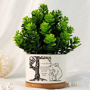 Cadeau de remerciement pour enseignant, n'oubliez jamais la différence que vous faites, cache-pot personnalisé pour enseignant, cadeau d'appréciation pour enseignant, jardinière de succulentes