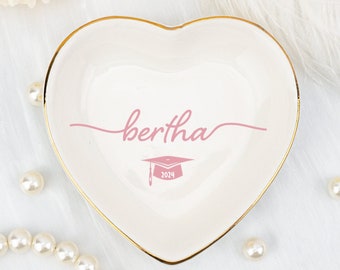 Personalised Graduation Jewelry Dish,Graduation Gift for Her,Class of 2026 Gift,Custom Ring Dish for Daughter,Grad Party Gift,Trinket Dish