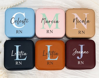 Personalized Jewelry Box for Nurse Friend, Custom RN Gift, Letter Jewelry Box with Name, Memorial Gift for Nurse, Nurse Appreciation Gift