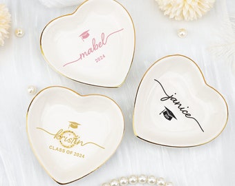 Graduation Gift,Personalised Graduation Jewelry Dish,Class of 2026 Gift,Ring Dish for Graduation Friend,Graduation Party Gift,Memorial Gift