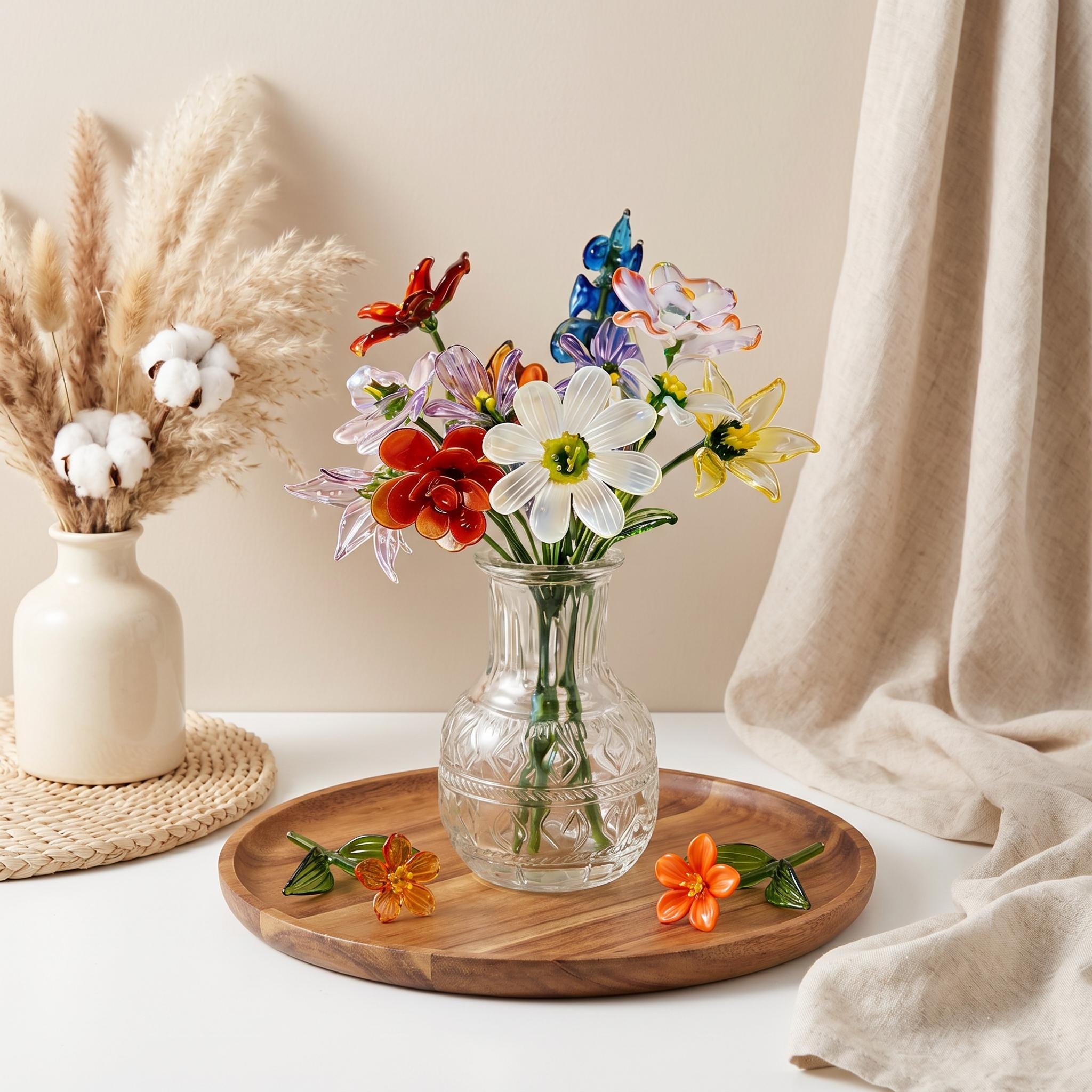 陶磁器製 COSMOSフラワーショップ オブジェ 置物 花屋 新品 Glass Cosmos Flower - Etsy