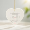 Personalised Married Calendar Date Ceramic Bauble, Wedding Day Keepsake, Married Calendar Date,  Heart Ornament for Couples with Gift Box product logo