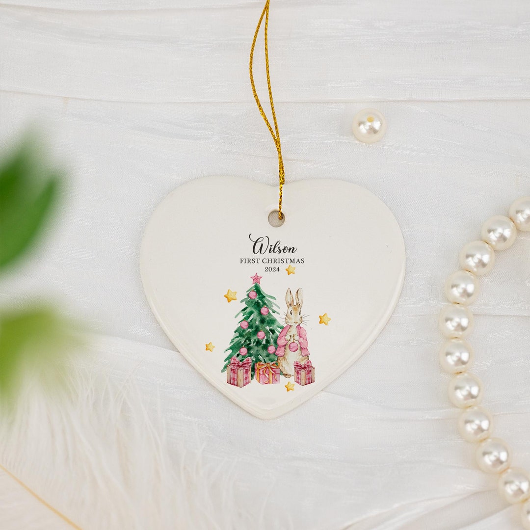 Baby's First Christmas Bauble, Personalised Baby 1st Christmas Ornament ...