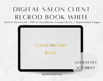 Digital Salon Client Record Book | GoodNotes Compatible (PDF)