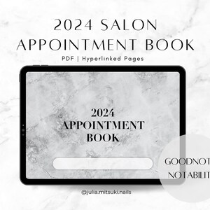 2024 DIGITAL PINK Salon Appointment Book | Salon Planner for GoodNotes | Business Client Appointment Book | Business Beauty Appointment Book