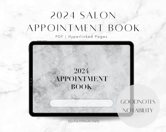 2024 DIGITAL PINK Salon Appointment Book | Salon Planner for GoodNotes | Business Client Appointment Book | Business Beauty Appointment Book