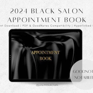 Salon Appointment Book | Digital Appointment Book | Goodnotes | iPad Planner | Minimal Design | Appointment Planner | Hair Stylist Nail Tech