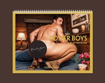 POSTER BOYS Buns of Fire Island 2024 Gay Calendar (11" x 8.5")