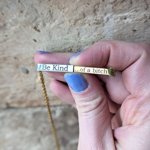 Custom engraved necklace sarcastic be kind jewelry matching best friend gift idea funny personalized jewelry gift idea nurse gift idea