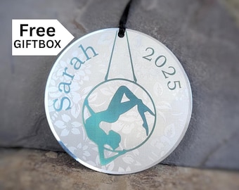 Lyra Ornament Farbe graviert Erbstück Qualität Weihnachtsschmuck Andenken Luftbild Hoop Medaillon Luftkunst Medaille Geschenk gravierte Verzierung