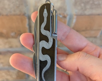 Allzweckmesser individuelle Schlüsselanhänger Schlange Design Geschenkidee Natur Themenmesser Geschenk EDC Gebrauchsmesser für Schlüssel anpassbares Geschenk für Ehemann