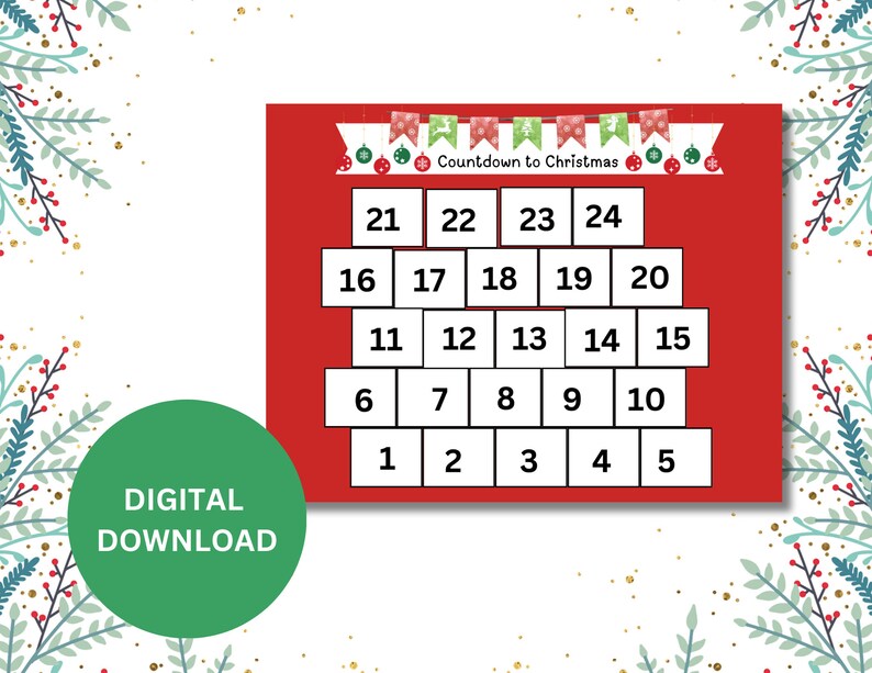 Christmas Countdown Crafts for Kids | Christmas Countdown Advent ...