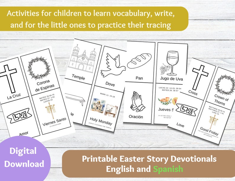 Easter Story Printable: Holy Week Devotional for Kids (digital Download ...