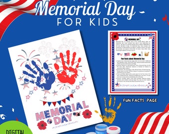 Memorial Day Handprint Art: Patriotic Kids Activity (Digital Download)